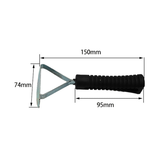 Tire scraper tool with 150mm length; 74mm head height; 95mm handle length