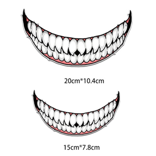 J06 Motorcycle Helmet Sticker, Small Teeth, Large Teeth, Small Tongue, Large Tongue