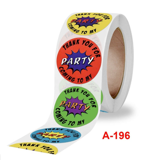 Floral Heart-shaped Thank You Sticker Party Wedding Decoration Label, A-196