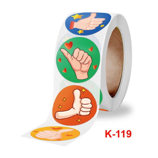 10 PCS Cartoon Thumbs Up Teacher Encouragement Label, 2.5cm / 1 inch