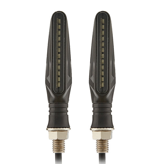 2pcs MK-109 Motorcycle Flow Steering Lamp LED Signal Light, MK-109(Black )