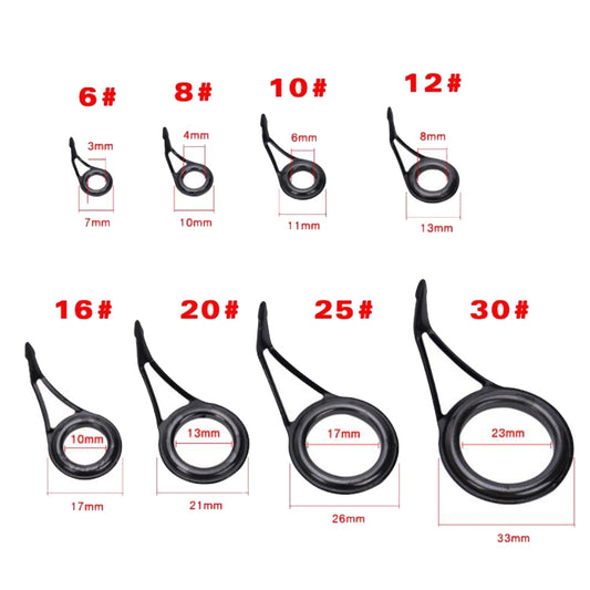 Ceramic Wire Loop Luya Rod Fishing Gear Accessories, 75 PCS / Box