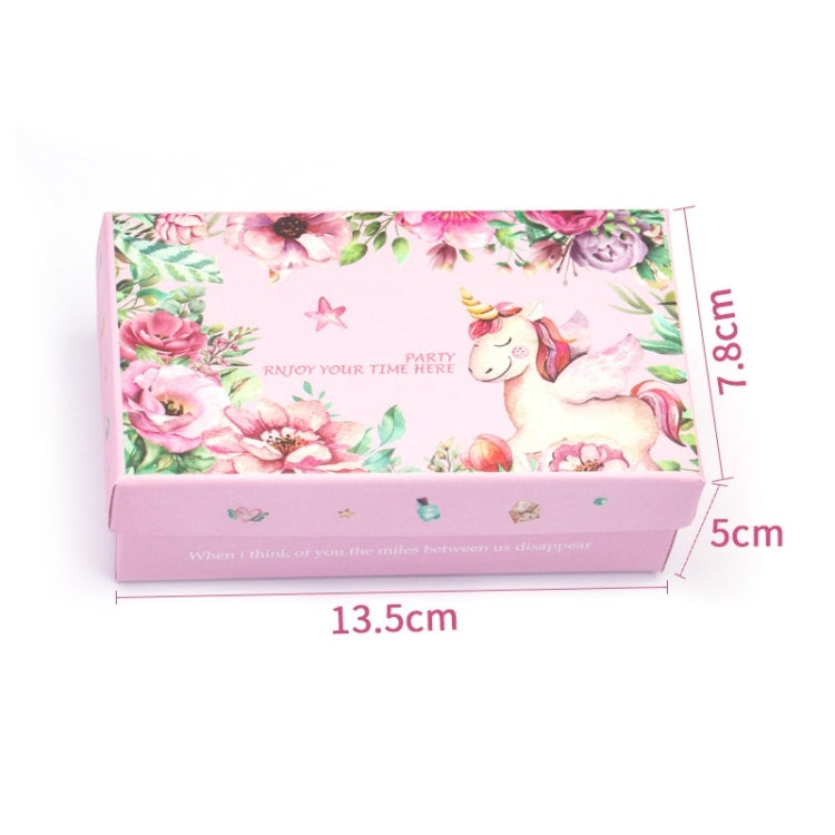 Unicorn floral jewelry storage box, 13.5cm x 7.8cm x 5cm