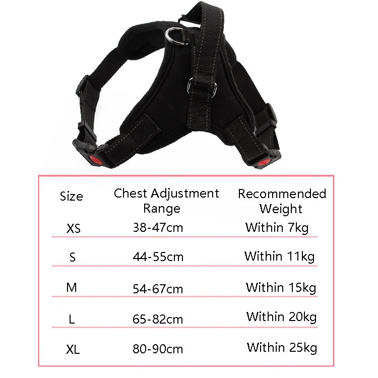 K9 Dog Adjustable Chest Strap, Size:, XS, S, M, L, XL