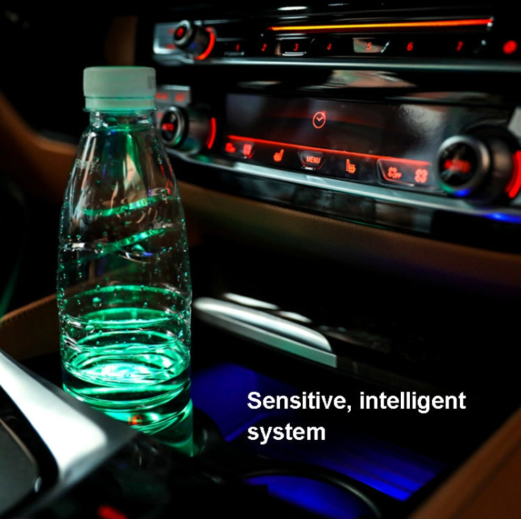 1 Pair 68mm LED Smart Light-Emitting Coaster Light Car Cup Slot Atmosphere Light, Beverage, Brick, Cat Claws, Modern Technology, Star, Genesis, Magic Array