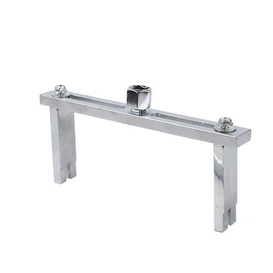 Adjustable metal fuel tank cap removal tool with claw-style grips and center socket