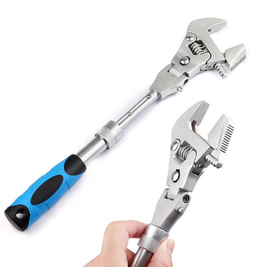 10 Inch Multifunctional Folding Shaking Head Ratchet Wrench Bathroom Wrench, 10 Inch Folding Wrench