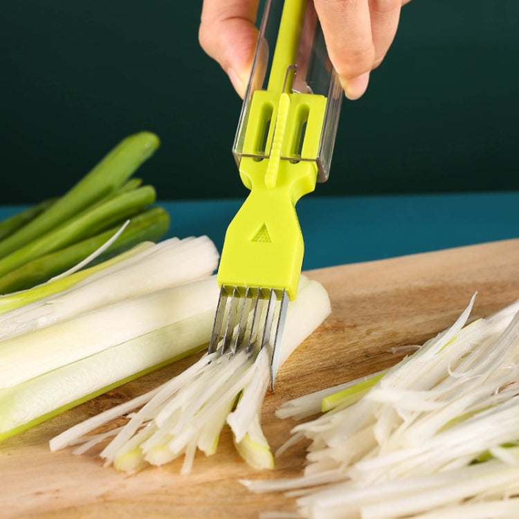 Home Kitchen Multifunctional Green Onion Peeler, Green, Yellow, Orange