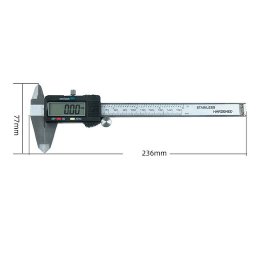 Stainless Steel Electronic Digital Vernier Caliper, 0-200mm, 0-300mm