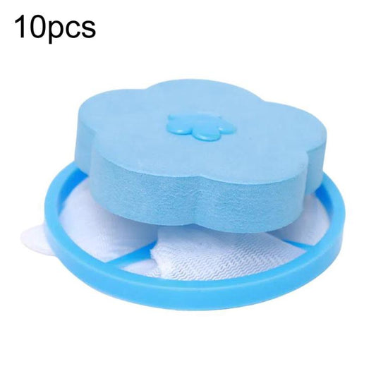 10 PCS C2096 Washing Machine Floating Material Filter Bag, Blue, Pink