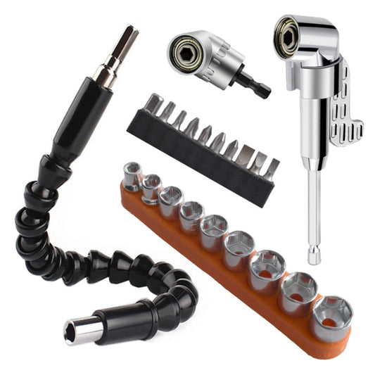 22 PCS / Set Screwdriver Corner Universal Soft Shaft Hex Handle Batch Combination Tool, 22 PCS / Set Shaft Hex