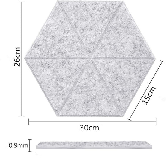 Hexagonal Color Decorative Acoustic Panels, Random Color Delivery, 12 PCS Hexagonal