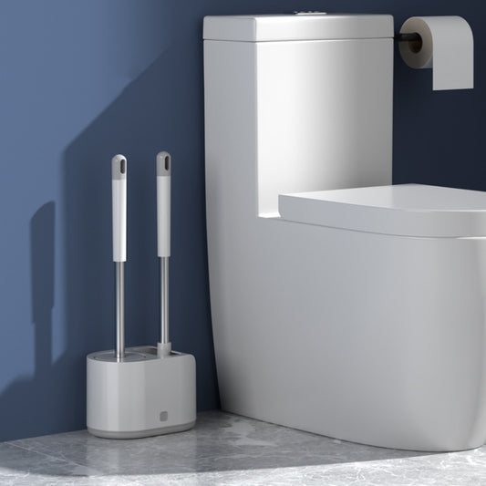 MT2 Silicone Double Brushs Head Toilet Brush Set, Landing Type, Wall-mount Type
