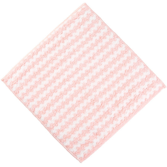 10 PCS Absorbent Wave Dish Cloth Rag Non-stick Oil Coral Velvet Dish Towel (Random Color Delivery)