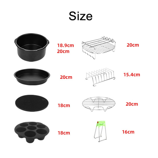 13 PCS/Set 8 inch Air Fryer Baking Accessories Set, 13 PCS/Set