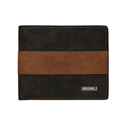 MenBense Large Capacity Short Multi-Card Matte Wallet, Blue, Black, Dark Brown, Light Brown