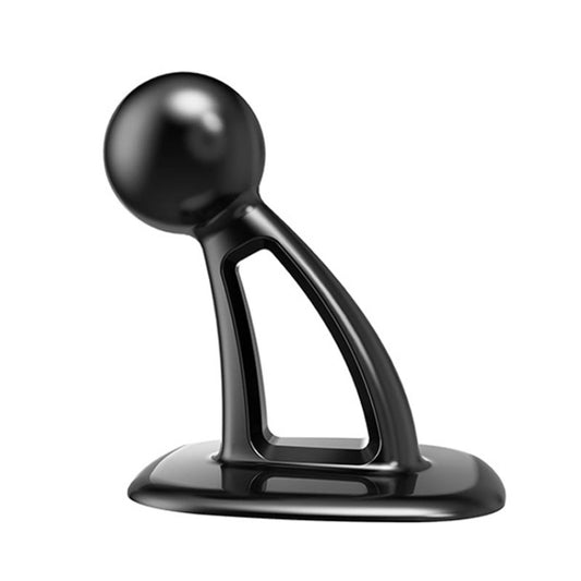 Car air vent phone holder with C-shaped base and glossy dark ball head grip