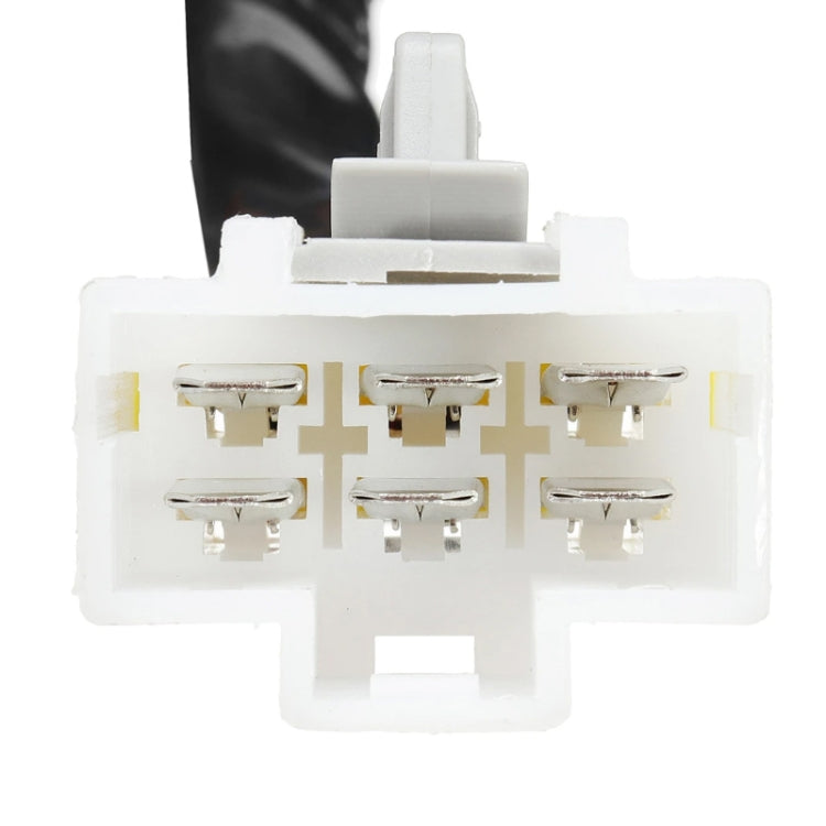 Multi-pin ignition switch connector with metal terminals in white plastic block