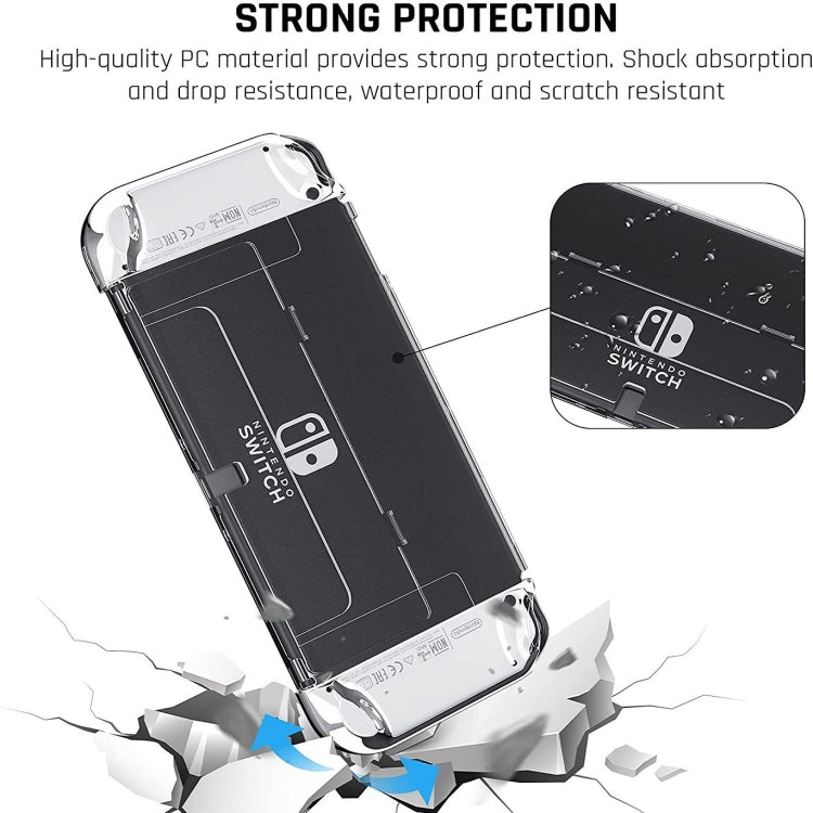 Clear protective hard shell case for handheld console with shock-resistant design