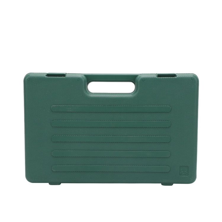 Green plastic storage case for washer duct cleaning brush kit