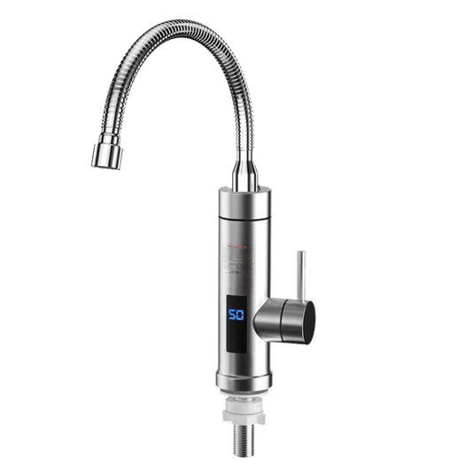 Household Kitchen Electric Hot Water Fauce EU Plug, Style:, Stainless Steel Type, Stainless Steel Universal Pipe Type