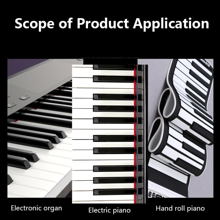 Piano key stickers for electronic organ, electric piano, and hand roll piano