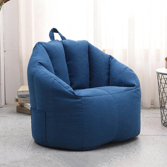 Cotton Lazy Sofa Removable And Washable Cloth Cover, Royal Blue, Lemon Yellow, Watermelon Red