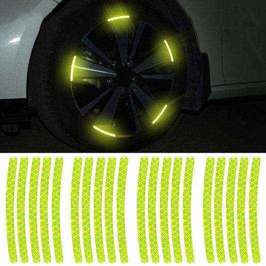 10pcs /Set Car Wheel Reflective Stickers 3D Personal Decoration Tire Warning Stickers