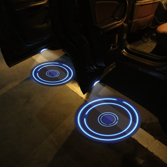 LED Infrared Induction Car Door Welcome Light Night Projection Ambient Light, Energy Circle (Blue), Energy Circle (White), Energy Circle (Yellow), Cat Claw (Yellow), Radish (Yellow), Drink (Yellow), Drink (Purple), Honor (Yellow), Honor (Purple)