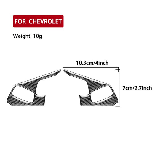 For Chevrolet Corvette C8 2pcs /Set Steering Wheel Button Frame Sticker