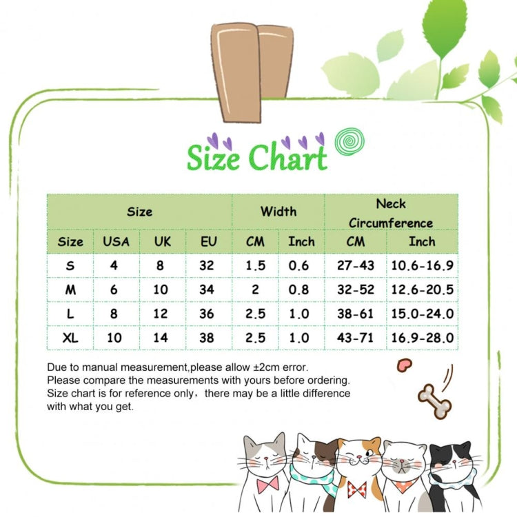 Pet Ethnic Style Polyester Cotton Print Pattern Collar, Size:, S: 1.5x27-43cm, M: 2.0x32-52cm, L: 2.5x38-61cm, XL: 2.5x43-71cm
