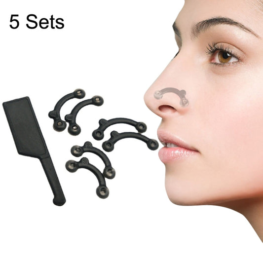 Set of clear 3D silicone nose pads with nose bridge booster, shown on face