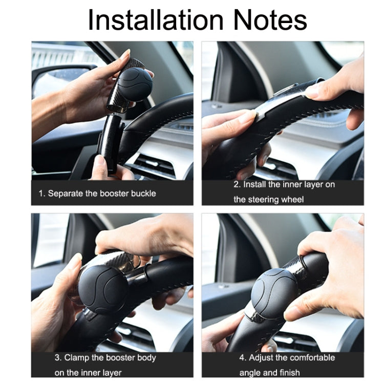 2PCS Automotive Silicone Bearing Steering Wheel Booster, Black, Blue