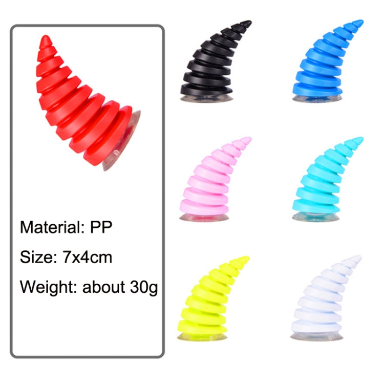 2PCS Motorcycle Horn Sucker Helmet Decoration, Red, Black, Pink, Light Blue, Blue, White, Green