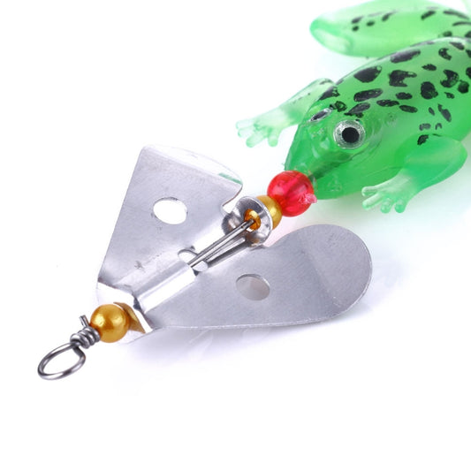 2 Sets HENGJIA SP011 7cm 6g Frog Soft Fish Sequins Freshwater Single Hook Bionic Bait, SP011 4 Colors