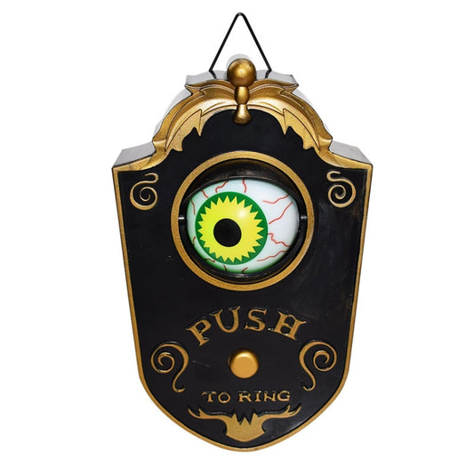 Halloween One-eyed Doorbell Glowing Horror Sound Decoration Pendant, Black, White, Green Eye Spider, Red Eye Spider