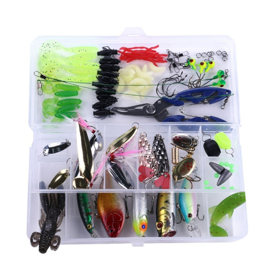 HENGJIA Sea Bass Fake Soft Bait Fishing Gear Accessories Freshwater Bait, 110 PCS / Box