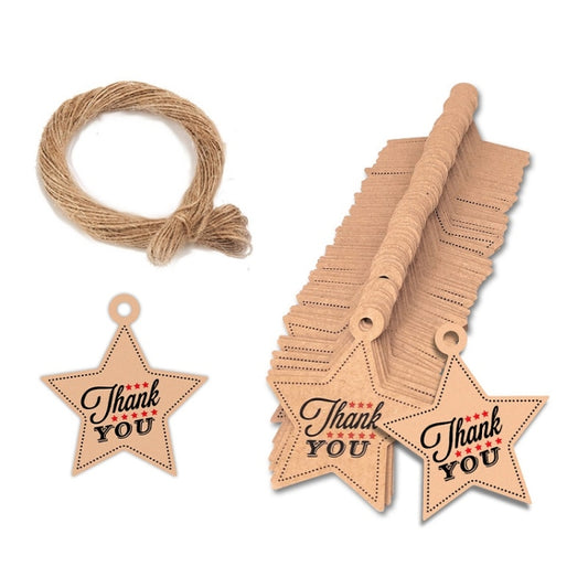 Thank You DIY Handmade Gift Baked Twine Hang Tag, L-35