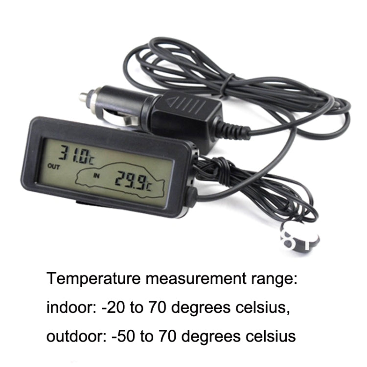 Car Inside and Outside Backlit Mini Digital Thermometer, Blue, Green, Red