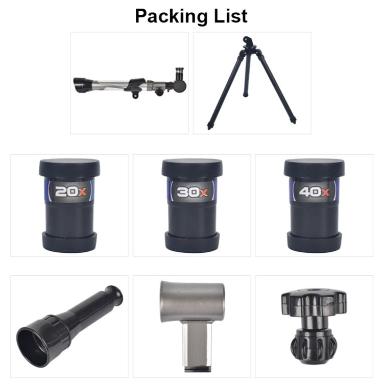 Telescope toy accessories set with multiple eyepieces and objective lens piece