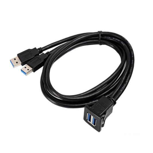 RF-56 Dual-port USB3.0 Waterproof Cable Car Dashboard Audio Extension Line, Cable Length: 1m, Dashboard Audio Extension Line