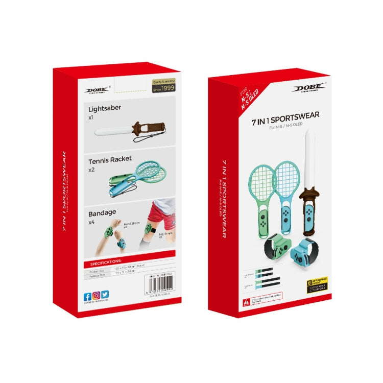7-in-1 sports lightsaber and tennis racket accessory set retail boxes
