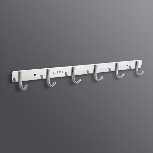 304 Stainless Steel No Punching Door Rear Coat Hook, 3 Hooks, 4 Hooks, 5 Hooks, 6 Hooks, 7 Hooks, 8 Hooks, 201 Butterfly Hook