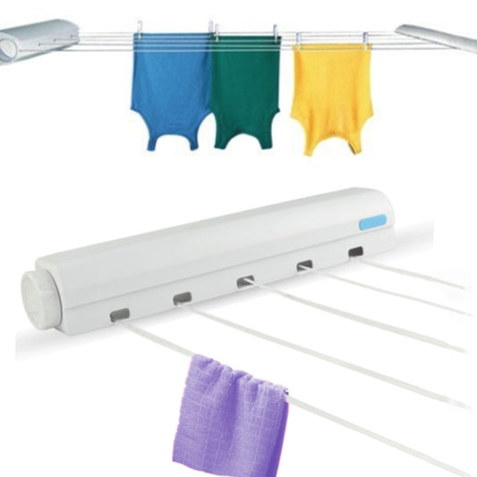 Spring Automatic Retractable Clothesline Drying Rack Towel Rack,Style:, Four Wired, Five Wired
