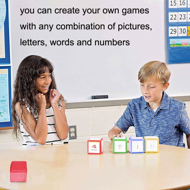 Colorful dice cubes for classroom games