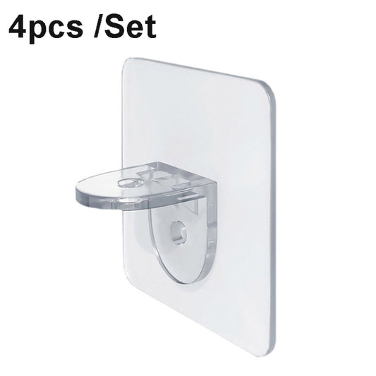 4pcs /Set Simple Firm Load Bearing Wardrobe Layered Partition Bracket, Size:, Small 6cm, Large 7cm