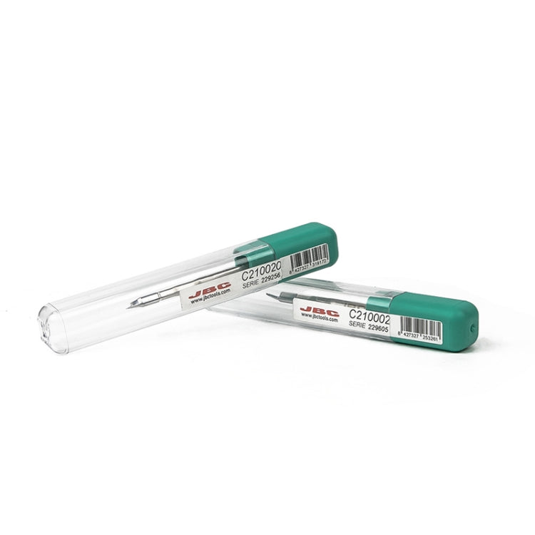 Replacement soldering iron tips in clear case with green label sleeves