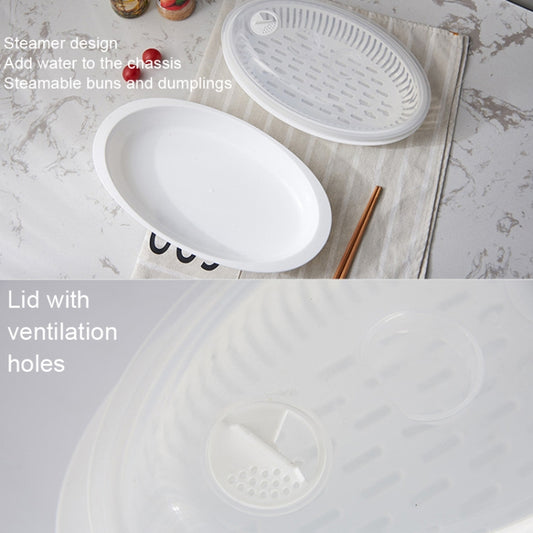 Microwave Fish Steamer With Lid Preserved Steamed Fish Plate, Steamed Fish Plate
