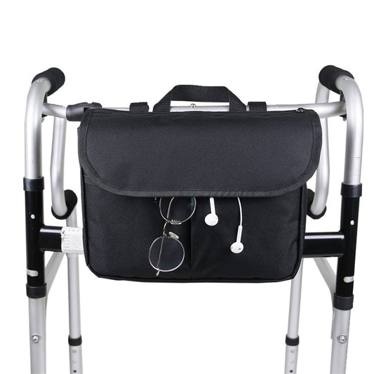MTP-682 Hanging Wheelchair Storage Bag Rehabilitation Walking Bike Storage Bag, MTP-682 Black, MTP-682 Grey