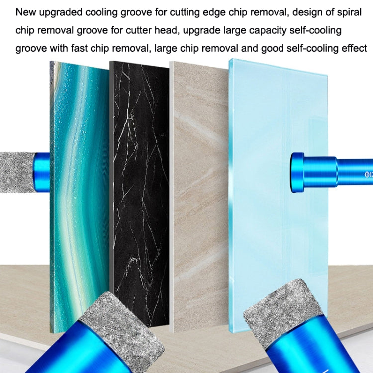 Blue ceramic glass hole opener with diamond cutting tip for marble glass tile